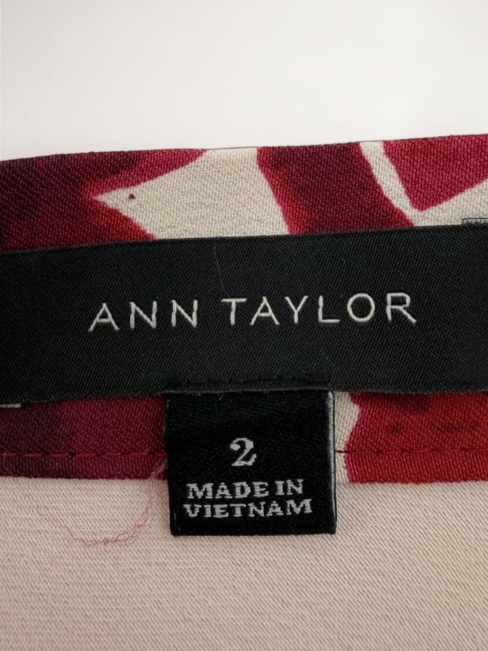 Ann Taylor Garnet Rose Floral Rayon Midi Skirt - Picture 2 of 5